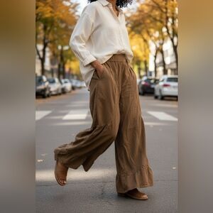 We The Free Brown Wide Leg Pants